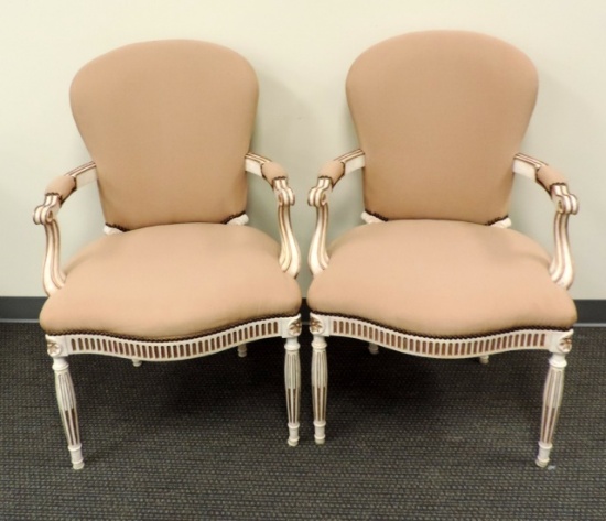 Vintage Pair Of French Armchairs