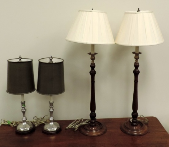 2 pair Contemporary Lamps