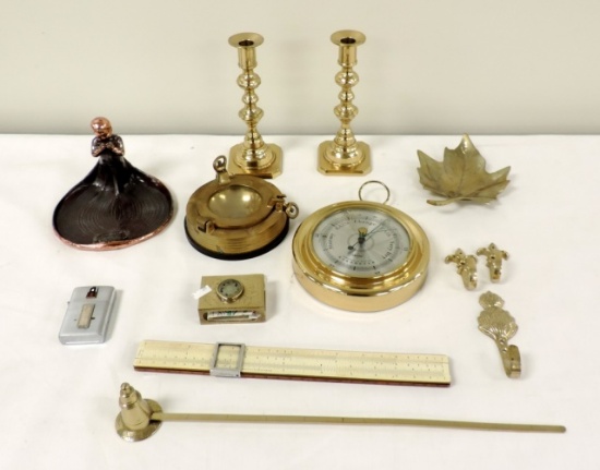 Tray Lot Brass Collectibles