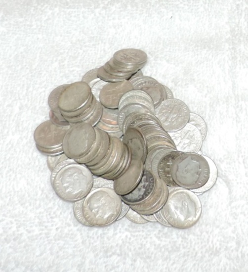 (100) Roosevelt Silver Dimes