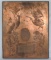 Antique Copper On Wood Funeral Engraving Plate