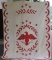 Vintage Red & White Eagle Bed Cover Quilt, measure
