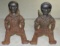 Pair of American Cast Iron Black Man Figural Andirons