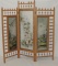 Antique Stick and Ball Hand Painted Screen