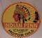 1937 Porcelain Indian Penn Chief Motor Oil Sign