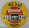 Chevrolet Double Sided Porcelain Gasoline Sign