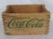 Coca Cola Green Lettered Wooden Crate