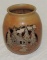 Alewine Pottery Reticulated Cabin In Woods Vase