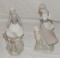(2) Lladro Porcelain Figurines