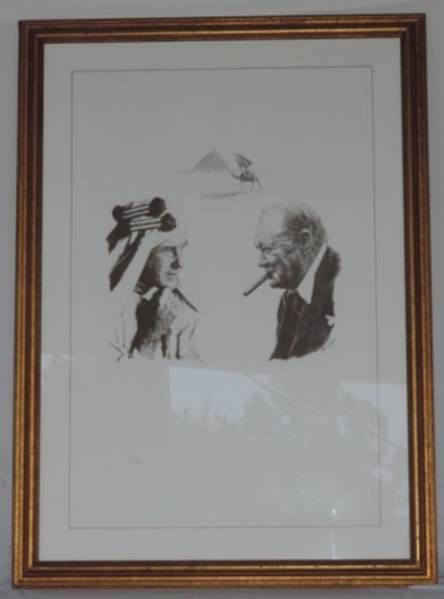 Original Lithograph With Intaglio By Churchill