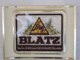 Vintage Blatz Foil Back Sign