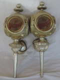 Vintage Pair Of Schlitz Electric Light Up Wall Sconces