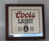 Vintage Coors Light Mirrored Electric Wall Sign