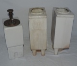 Lot of 3 Antique Soda Fountain Syrup Dispensers