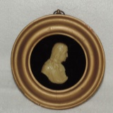 1800's Wax Profile Portrait Of George Washington