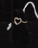 10 K Heart Ring