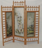 Antique Stick and Ball Hand Painted Screen