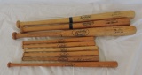 Lot Of 9 Mini And Large Player Endorsed Bats