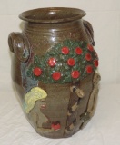 Albert Hodge Adam And Eve Pottery Jar