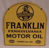 Franklin Porcelain Double Sided Franklin Motor Oil