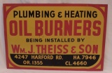 Early Plumbing and Heating Metal Sign