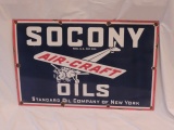 Socony Porcelain Single Sided Gasoline Sign