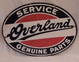 Overland Service Double Sided Porcelain Sign