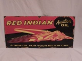 Red Indian Porcelain Aviation Oil Sign