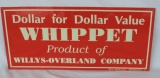 Original Willy's Whippet Embossed Sign