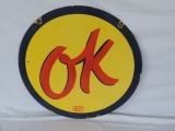 OK Double Sided Porcelain MCAX Sign