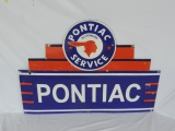 Pontiac Porcelain Single Sided Service Sign
