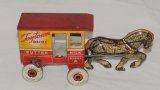 Scarce Marx Toytown Dairy Wind up Horse and Buggy