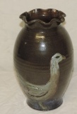 Bolick Pottery Incised Chicken Vase
