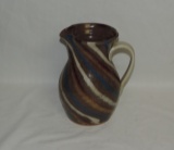 Charles Lisk NC Pottery Swirl Water Pitcher