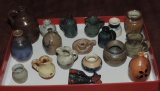 Lot of (17) NC Pottery Miniatures