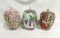 Lot Of 3 Hand Painted Oriental Ginger Jars