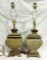 Pair Of Vintage Composition Table Lamps
