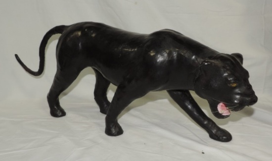 Leather Black Panther Sculpture