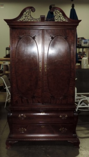 Mahogany Century Furniture Bombay-chippendale Style Dressing Cabinet