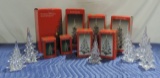 (14) Silvestri Crystal Trees With Some In Boxes