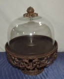 Decorative Glass Covered Cake Stand