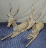 (2) Resin Reindeer Figures