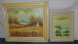 Pair Of Oil On Canvas Paintings