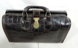 Alligator Style Leather Doctors Bag With Tools