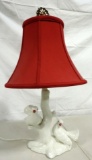 White Ceramic Bird Desk Lamp