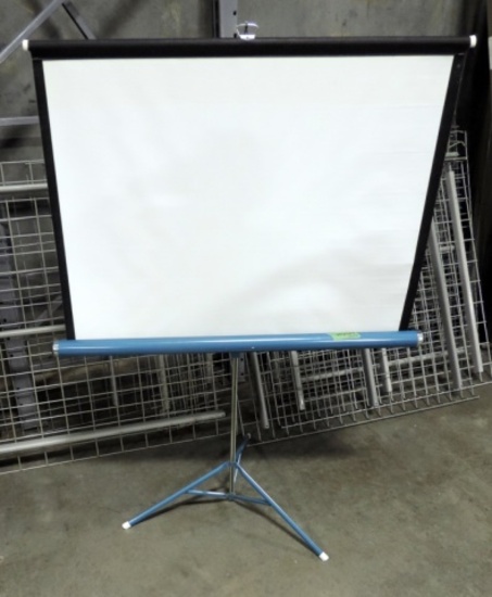 Vintage Blue Metal Projector Screen