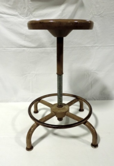 Metal 1960's Work Table Stool