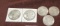 (5) 1921 Morgan Silver Dollars