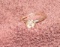 14 Karat Flower And Diamond Chip Ring