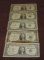 (5) Blue Seal 1 Dollar Notes
